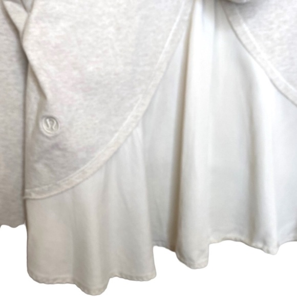 19-20”PTP Lululemon cream hoodie yoga Pull Me Over heathered - Picture 6 of 7